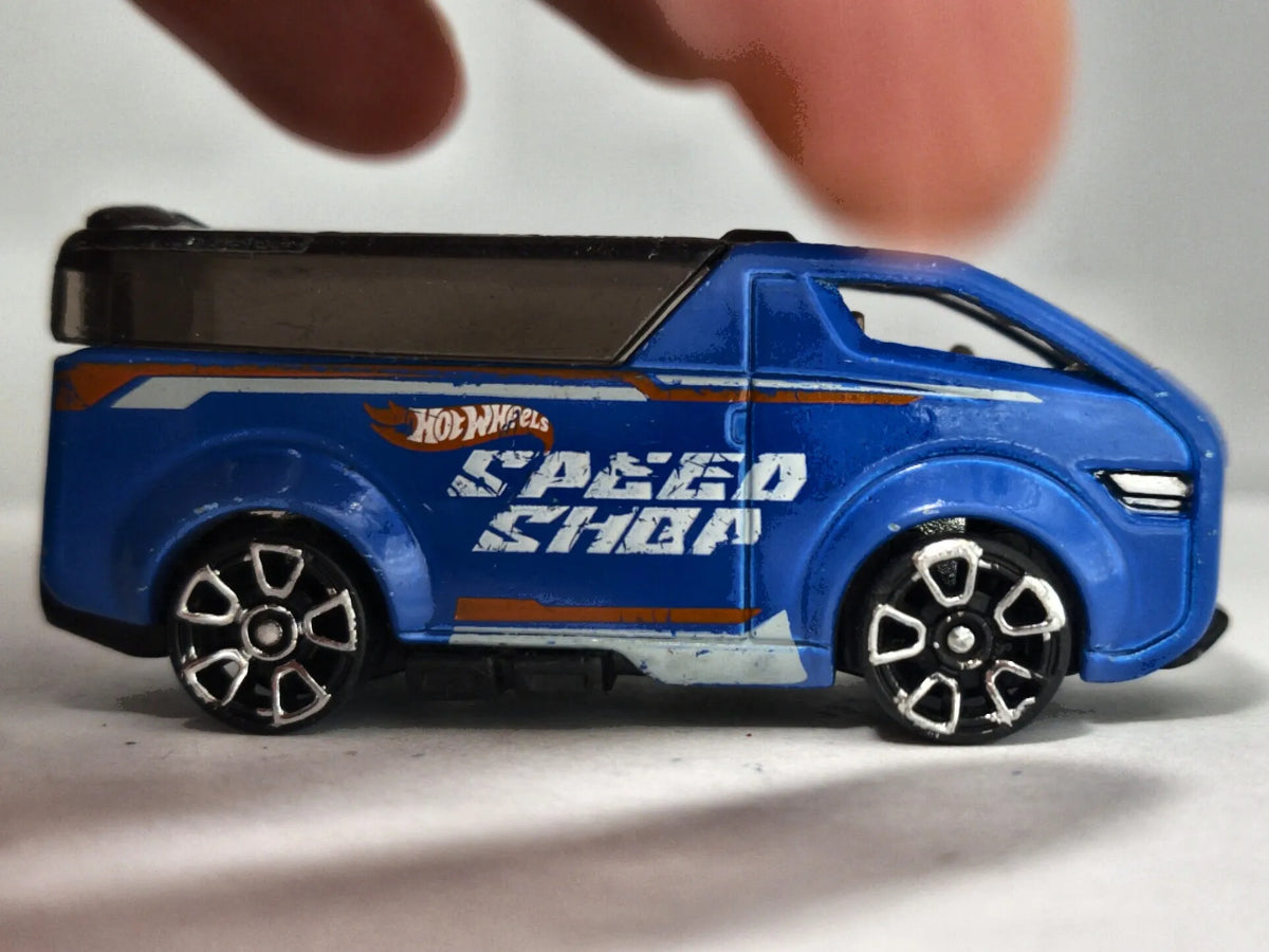 THE VANSTER SERIA SPEED SHOP Hot Wheels 2014 Niebieski 1:64 – zdjęcie 4