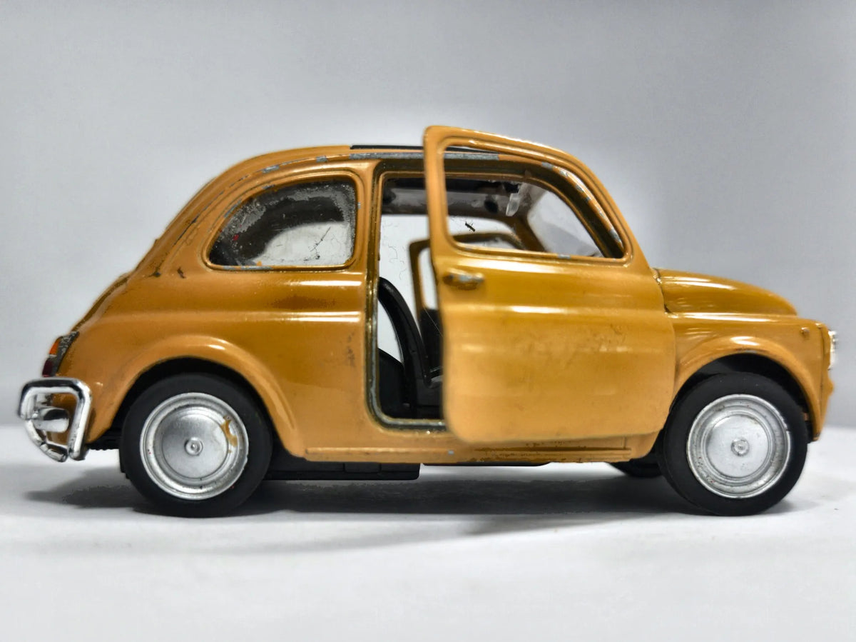 Fiat Nuova 500 Welly Musztardowy 1:22 – zdjęcie 4
