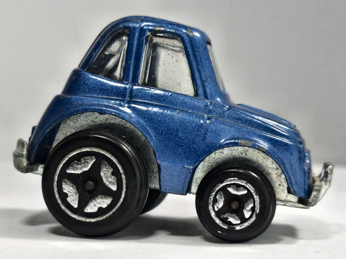Fiat 500 Tooned Polistil '70 Niebieski 1:64 Made in Italy – zdjęcie 4