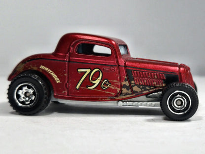 1933 FORD COUPE, Matchbox 2017, Die cast MB327, Czerwony, 1:64, Resoraki – zdjęcie 4