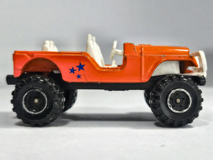 JEEP TERENOWY, Corgi Ok 1980, Made in Gt Britan, Pomarańczowy 1:64 Resoraki – zdjęcie 4