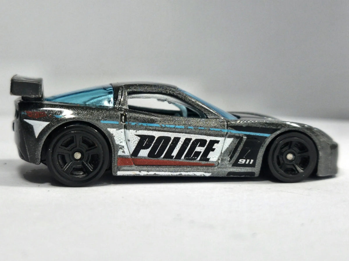 Chevrolet Corvette C6-R Hot Wheels 2007 Mainline 1:64 4 Luzak Czarny – zdjęcie 4