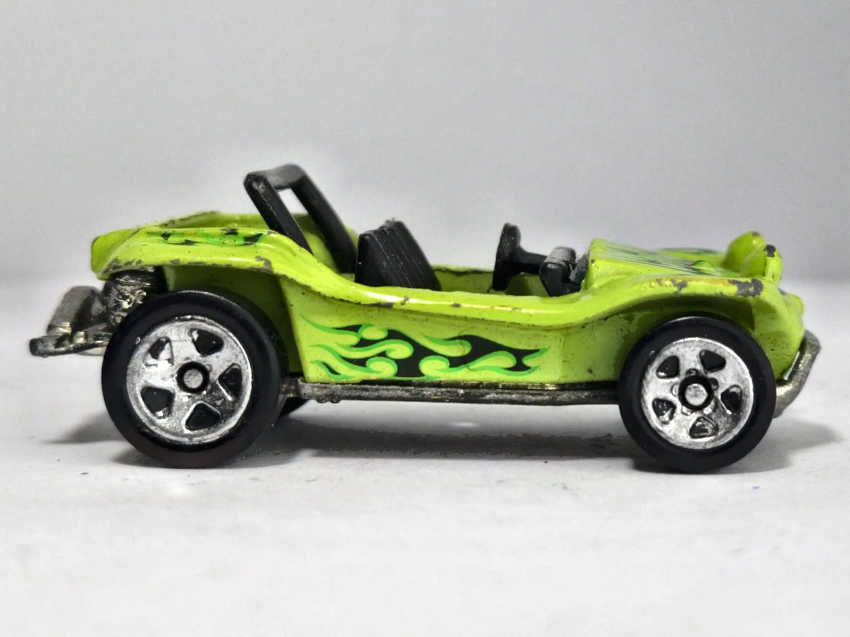 MEYERS MANX BUGGY METAL METAL Hot Wheels Made in Meksyk 2002 Zielony 1:64 – zdjęcie 4