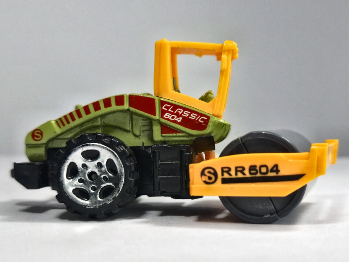 ROAD ROLLER Classic 604, Walec drogowy, Die cast SRR604 Żółty 1:64 Resoraki – zdjęcie 4