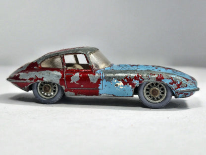"E" Type Jaguar Matchbox '60 Niebieski 1:72 Made in England – zdjęcie 4
