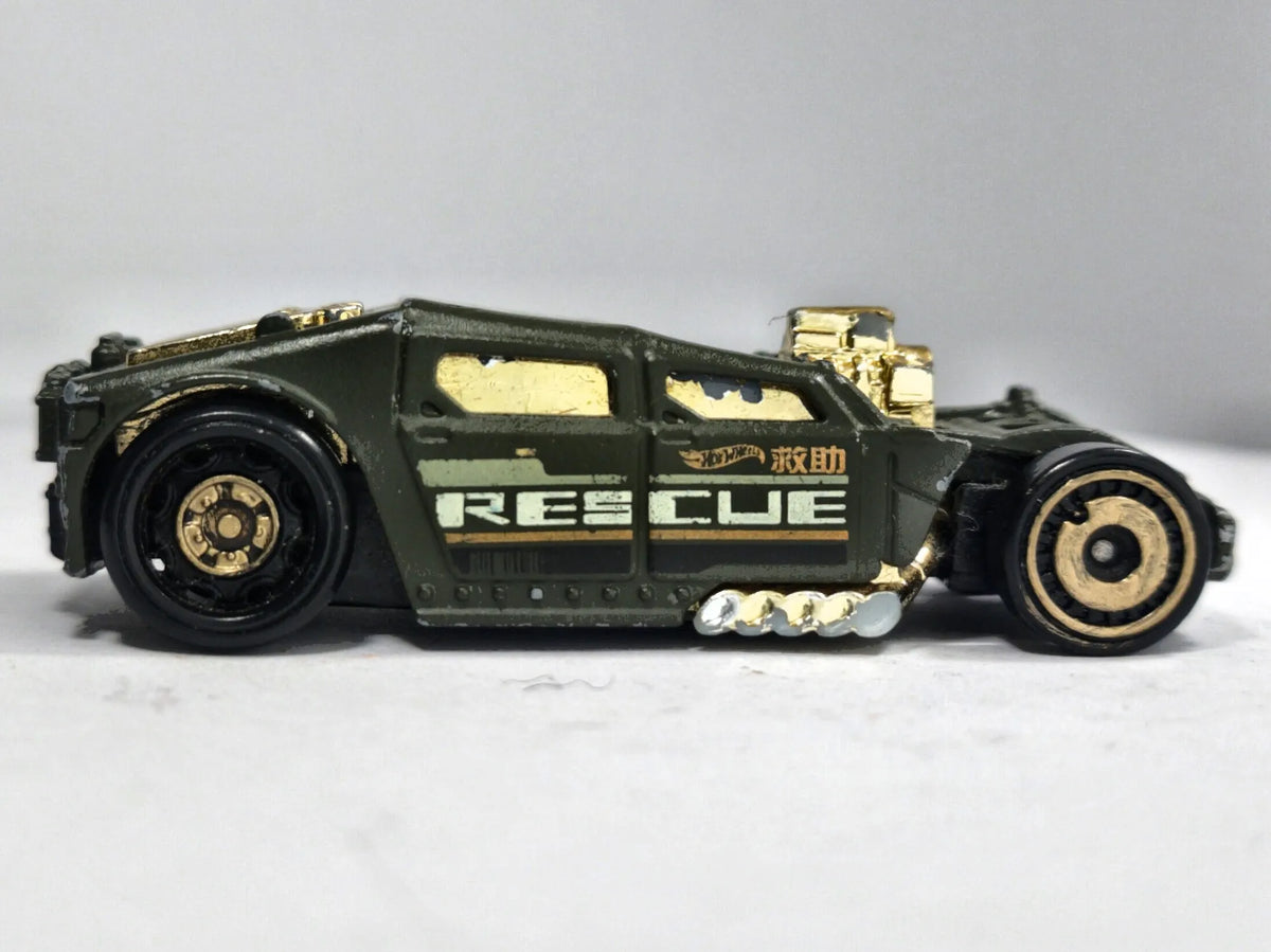 Lethal Diesel Hot Wheels 2020 Mainline 1:52 Dragster Zielony Wyścig Custom – zdjęcie 4