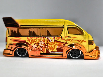 TOYOTA HIACE, Majorette Deluxe, Die cast BKI90824, Żółty, 1:69, Resoraki – zdjęcie 4