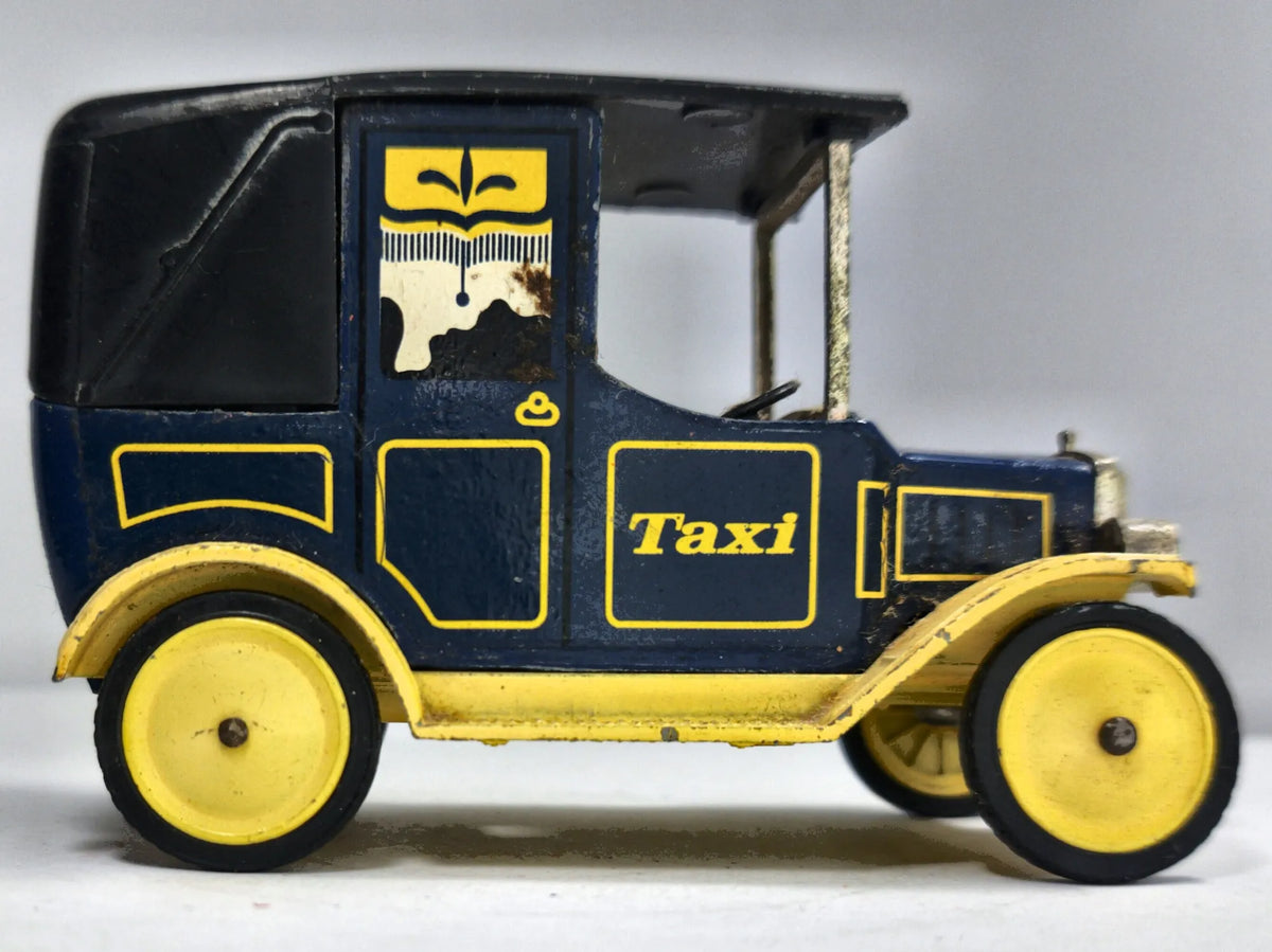 "Happy Cab" Taxi Dinky Toys '70 Niebieski 1:34 Made in England – zdjęcie 4