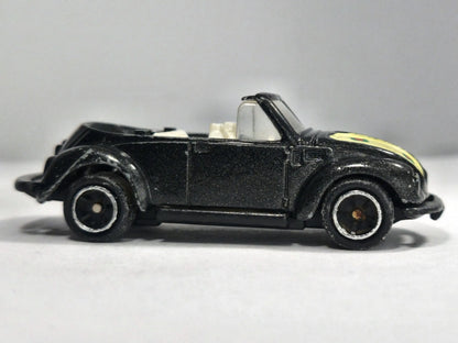 "VOLKSWAGON" VW BEETLE CABRIO (GARBUS), Zee Toys 1975, Die cast Czarny 1:58 – zdjęcie 4