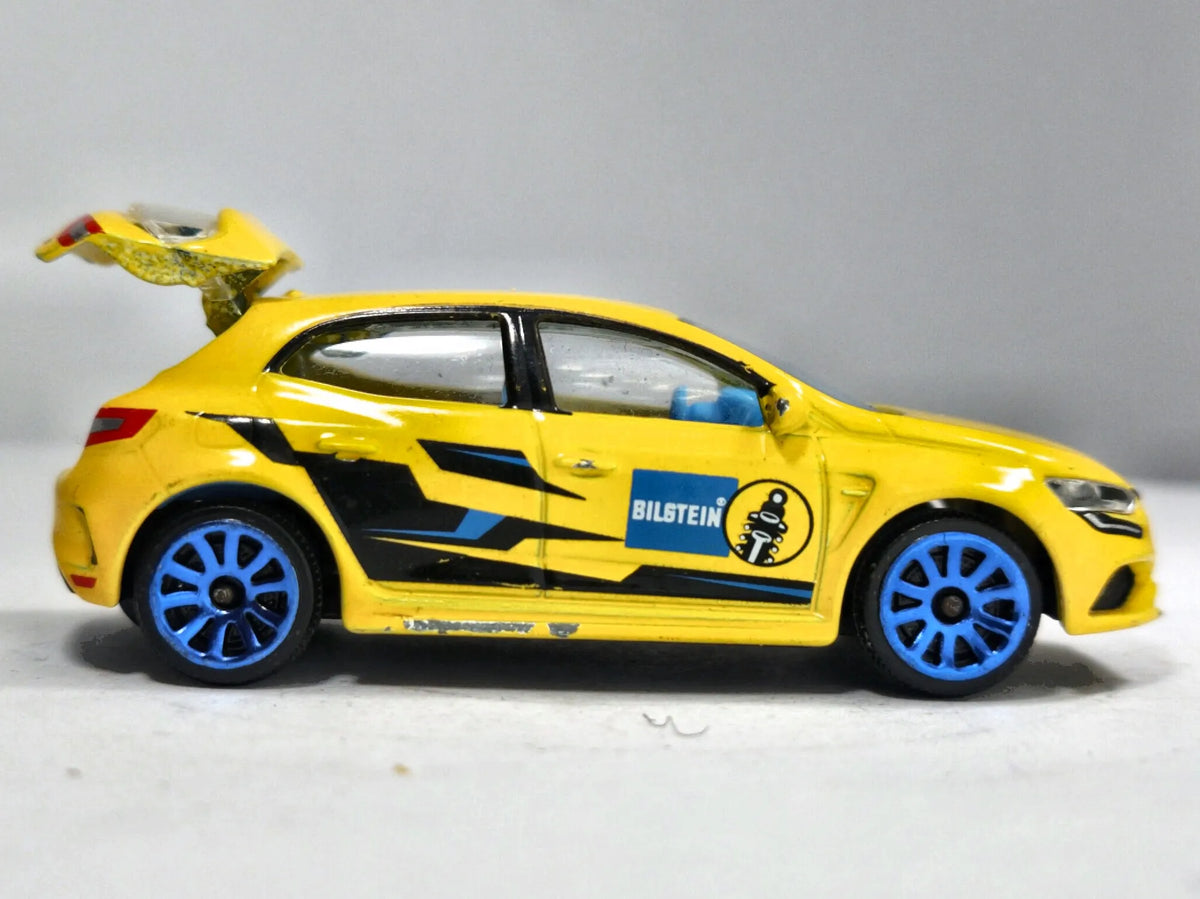 Renault Megane R.S. Majorette 1:64 BILSTEIN Luzak Żółty – zdjęcie 4