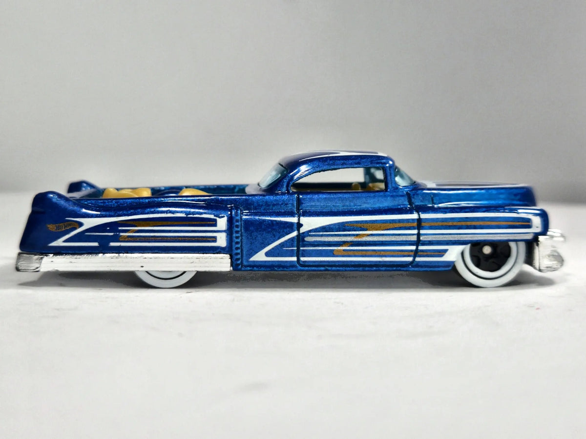 Custom '53 Cadillac Hot Wheels Rod Squad 1:64 Custom Niebieski Lowrider – zdjęcie 4