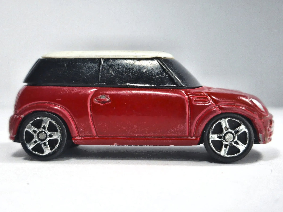 MINI COOPER, Maisto, Die cast, Biały i Bordowy, 1:64, Resoraki – zdjęcie 4