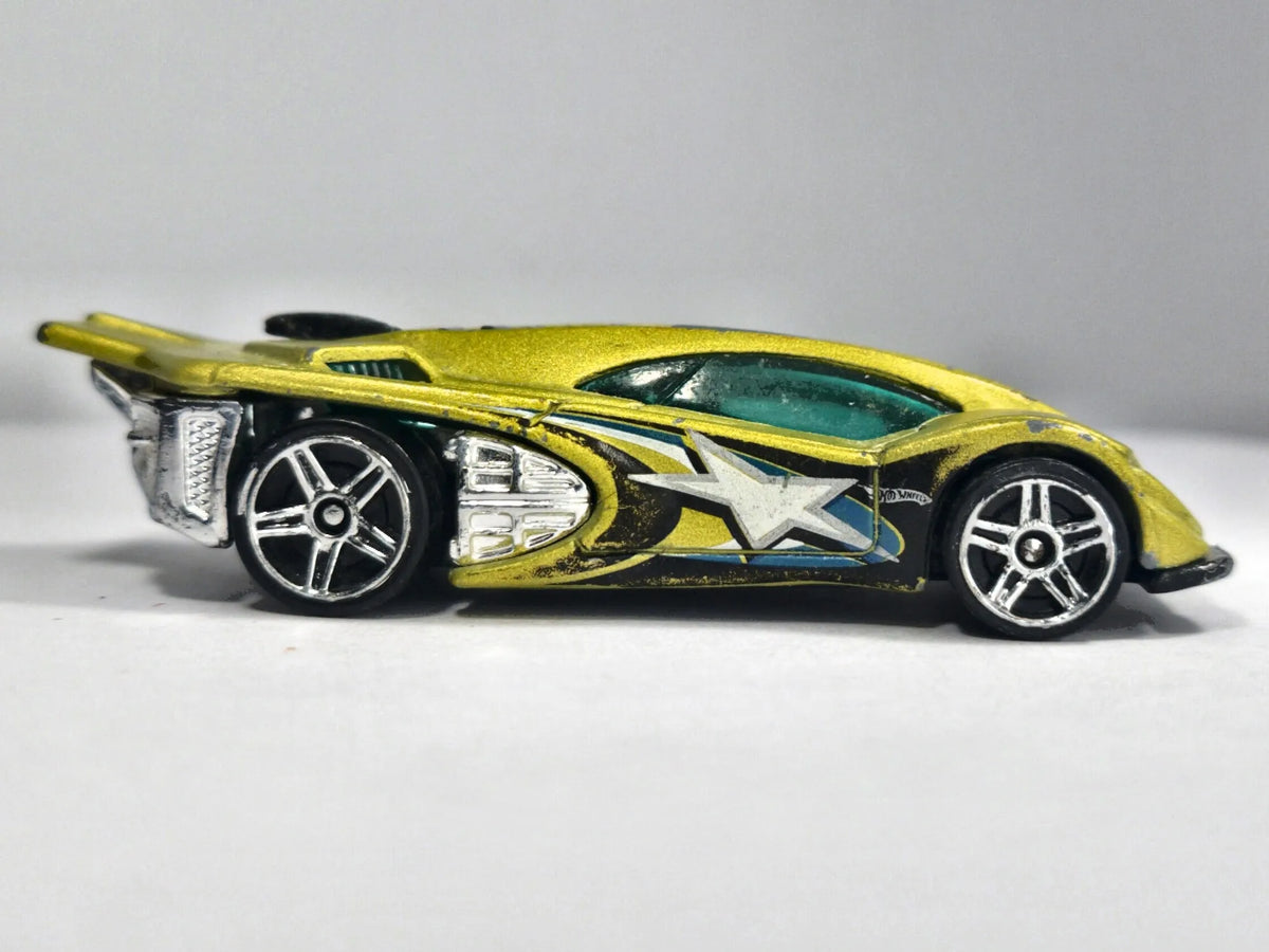 Side Draft Hot Wheels 2001 Złotozielony 1:64 – zdjęcie 4