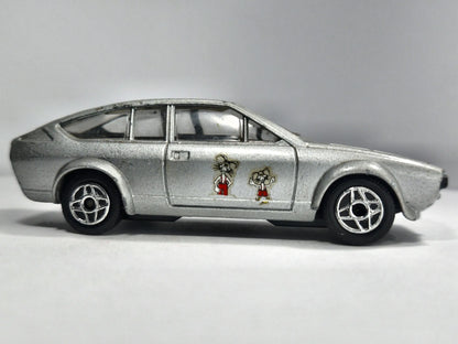 ALFA ROMEO ALFETTA GTV, Solido 1980, Die cast 1005, Srebrny, 1:43, Resoraki – zdjęcie 4