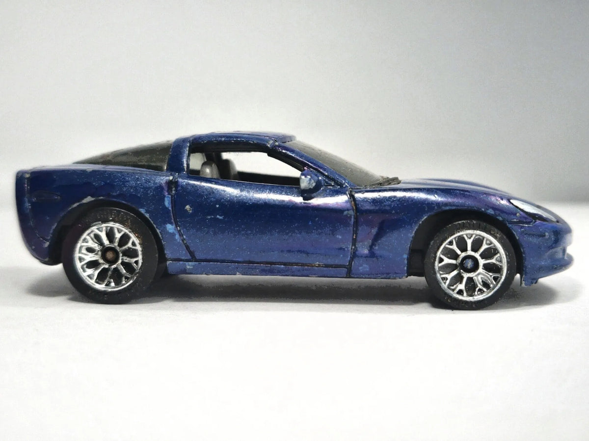 CHEVROLET CORVETTE, Matchbox 2003, Die cast MB630, Niebieski, 1:64 – zdjęcie 4
