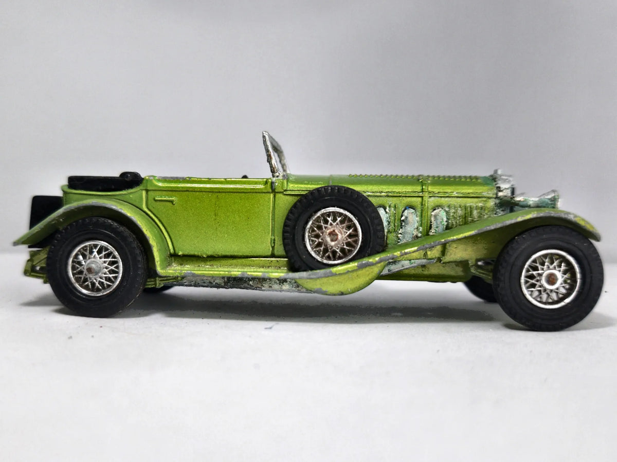 1928 MERCEDES BENZ SS Matchbox Made in England 1972 Zielony 1:42 – zdjęcie 4