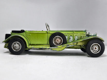 1928 MERCEDES BENZ SS Matchbox Made in England 1972 Zielony 1:42 – zdjęcie 4