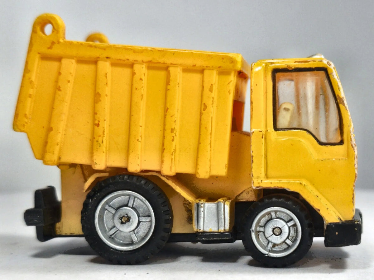 DUMP TRUCK, WYWROTKA, Zylmex Ok. 1978–1985, Die cast, Żółty, 1:64, Resoraki – zdjęcie 4