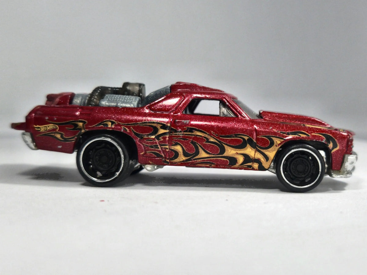 CUSTOM '71 EL CAMINO, Hot Wheels 2012, Die cast, Czerwony, 1:64, Resoraki – zdjęcie 4