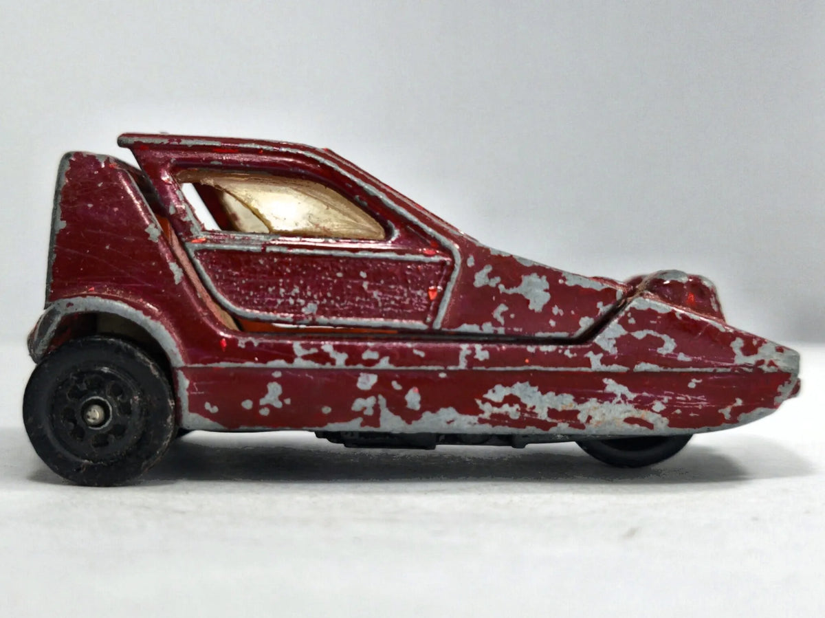 BOND BUG 700 E.S. Whizzwheels Corgi 1969 Bordowy 1:43 Made in Gt Britain – zdjęcie 4