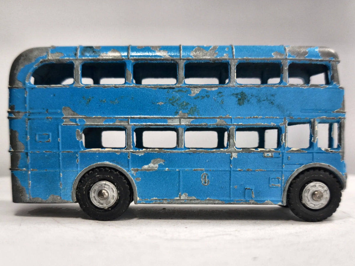 Aec Regent Rt London Bus Dinky Toys 1954-62 Niebieski 1:60 Made in England – zdjęcie 4