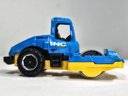 Road Roller Matchbox 2021 1:64 Walec drogowy Niebieski Budowa – zdjęcie 4