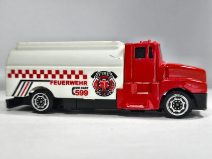 CYSTERNA STRAŻACKA, FUERWEHR DIE CAST 599, Czerwony, 1:87, Resoraki – zdjęcie 4