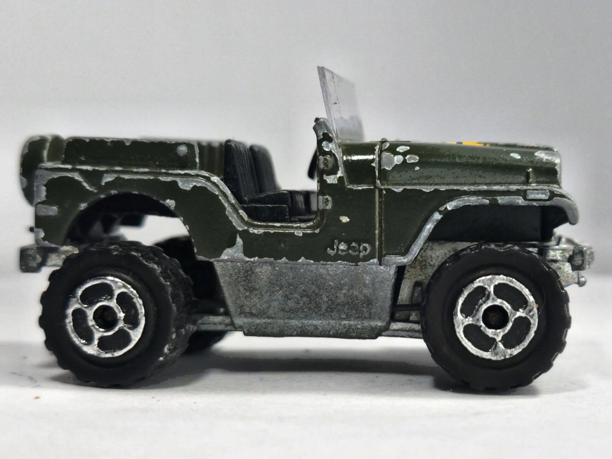 4X4 JEEP, CAMEL, Majorette, Made in France, NO.290, Zielony, 1:64, Resoraki – zdjęcie 4