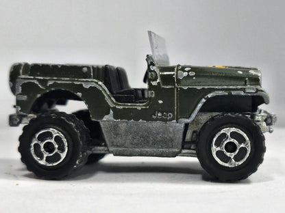 4X4 JEEP, CAMEL, Majorette, Made in France, NO.290, Zielony, 1:64, Resoraki – zdjęcie 4