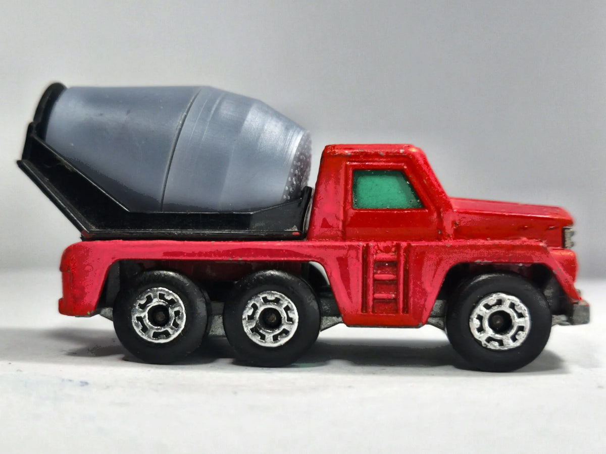 CEMENT TRUCK, Matchbox 1976, Made in England, Die cast N19, Czerwony, 1:87 – zdjęcie 4