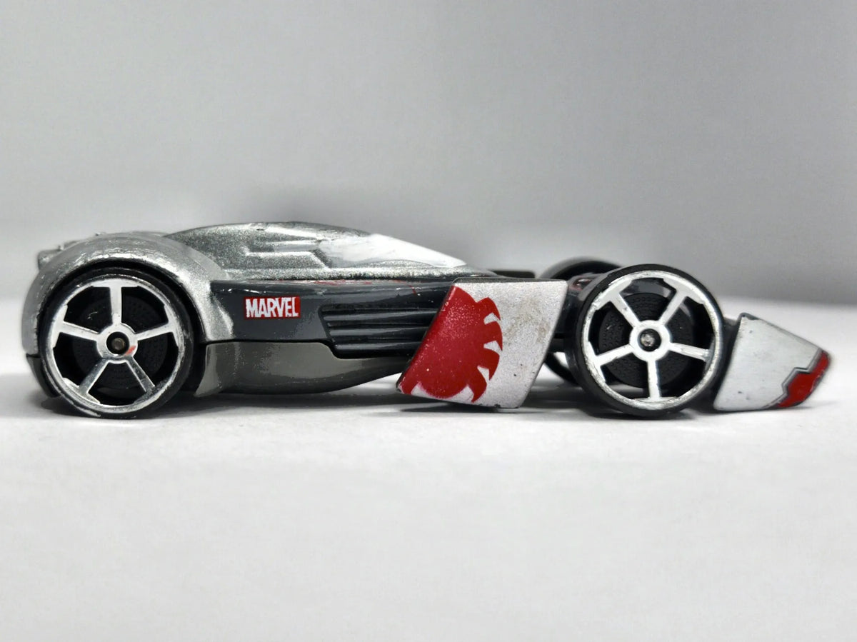 SPIDER-MAN MARVEL SERIES, Majorette 2007, REF:282D, Srebrny, 1:64, Resoraki – zdjęcie 4