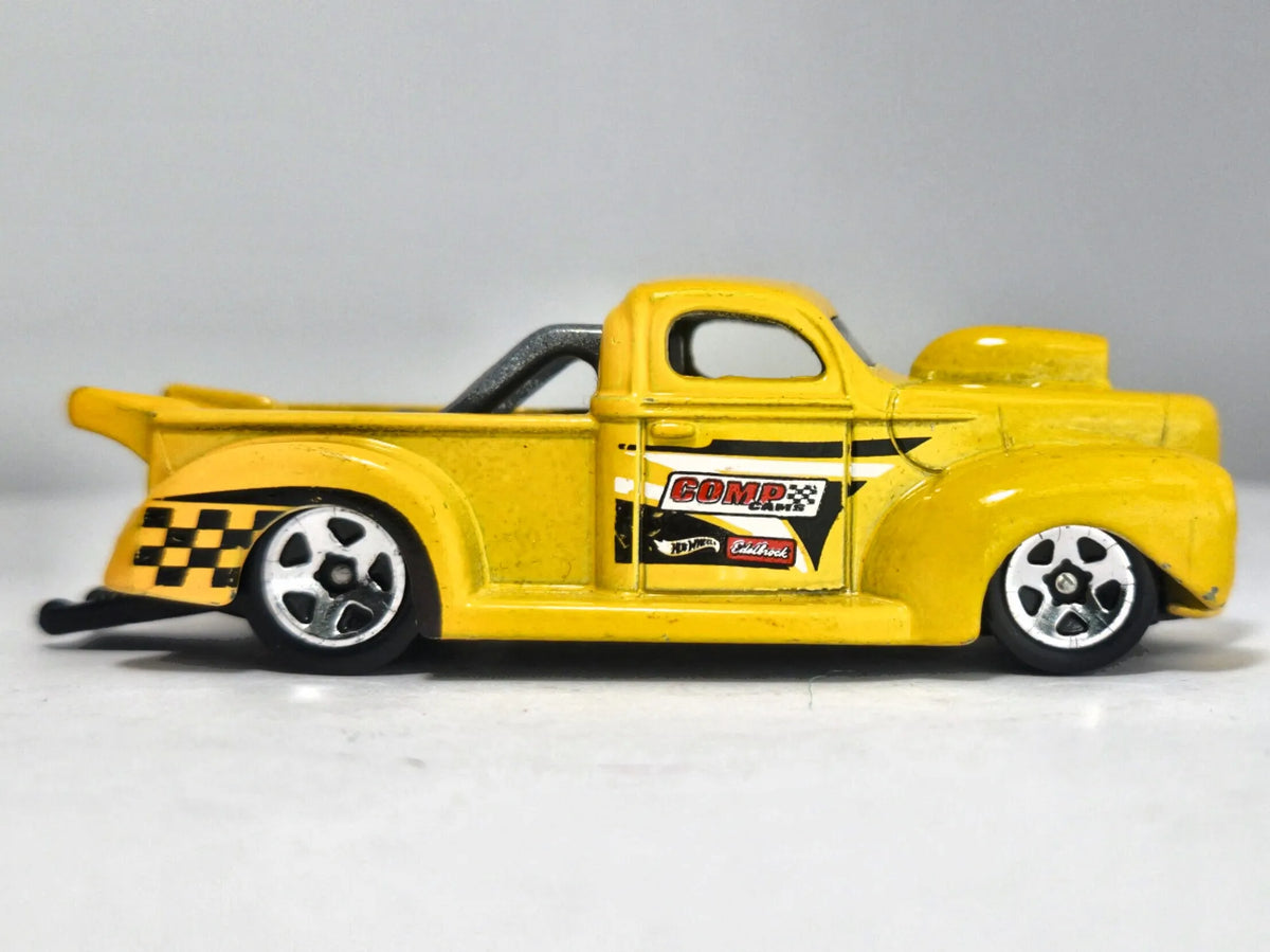 '40 FORD PICKUP, Hot Wheels 2021, Die cast HCV92, Żółty, 1:57, Resoraki – zdjęcie 4