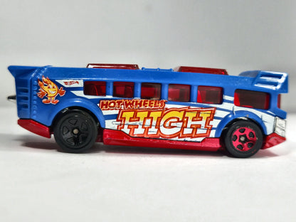 Hot Wheels High Hot Wheels 2013 HW CITY 1:64 School Bus Luzak Niebieski – zdjęcie 4