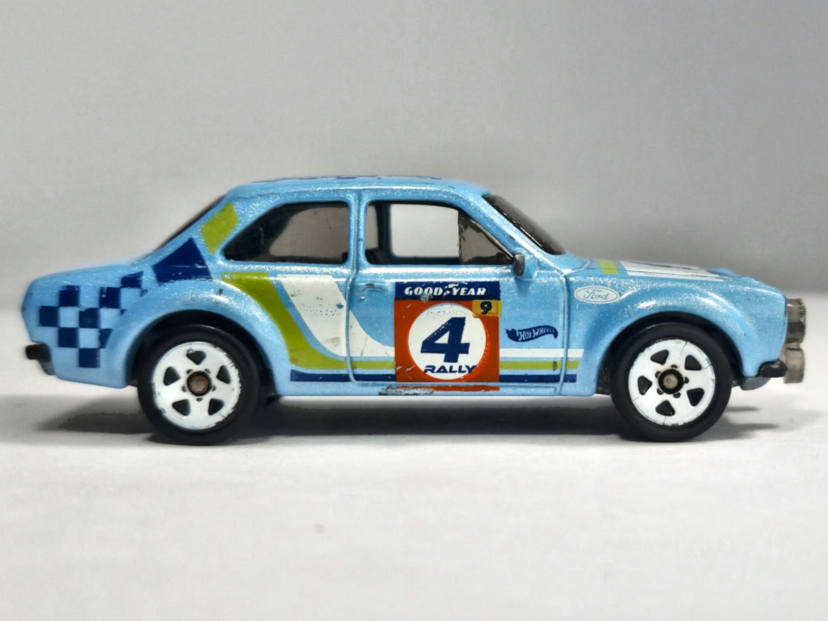 '70 FORD ESCORT RS1600, Hot Wheels 2014, Die cast, Błękitny, 1:55, Resoraki – zdjęcie 4