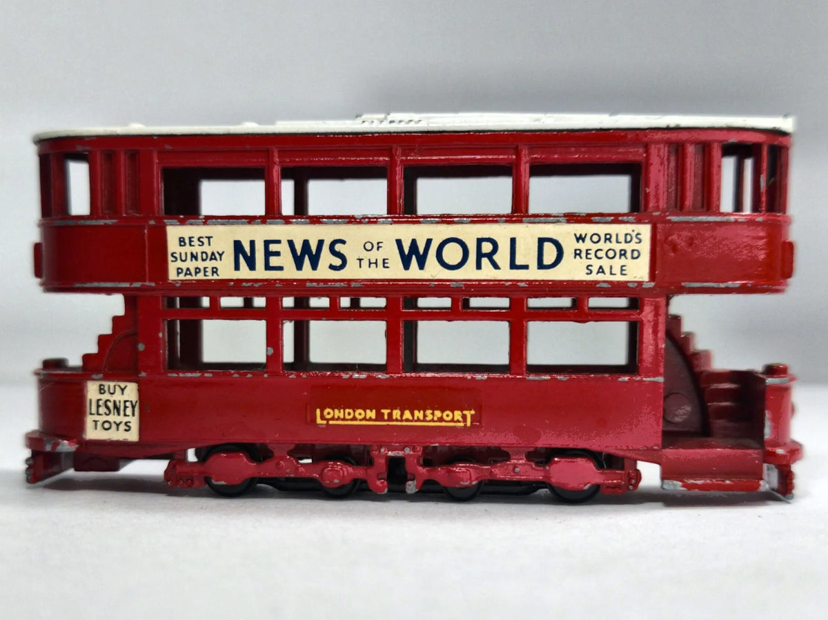 TRAMWAJ PIĘTROWY LONDON TRANSPORT Matchbox '60 Czerwony 1:72 Made in UK – zdjęcie 4