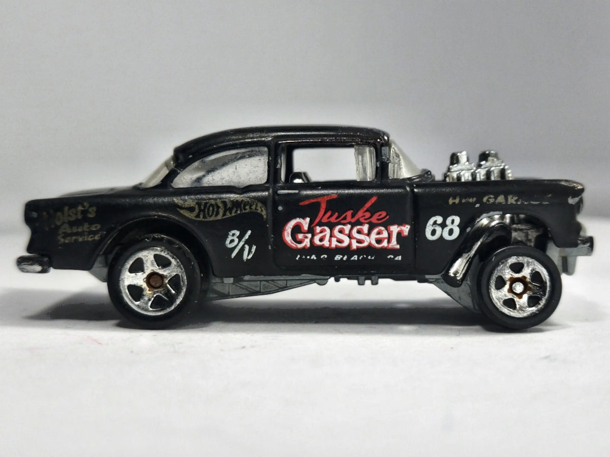 CHEVROLET BEL AIR GASSER, Hot Wheels 2012, Die cast X1634, Czarny, 1:64 – zdjęcie 4