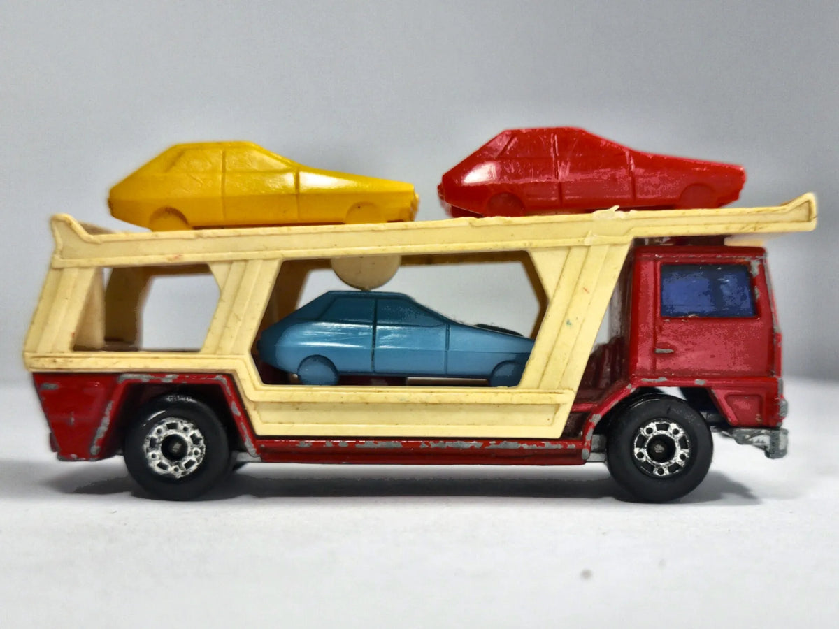 BEDFORD SUPERFAST CAR TRANSPORTER, Matchbox 1976, NO.11, Czerwony, 1:76 – zdjęcie 4