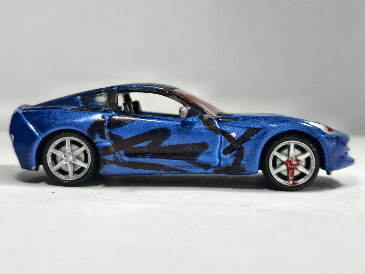 2014 Corvette Stingray Bburago 2014 Niebieski 1:60 – zdjęcie 4
