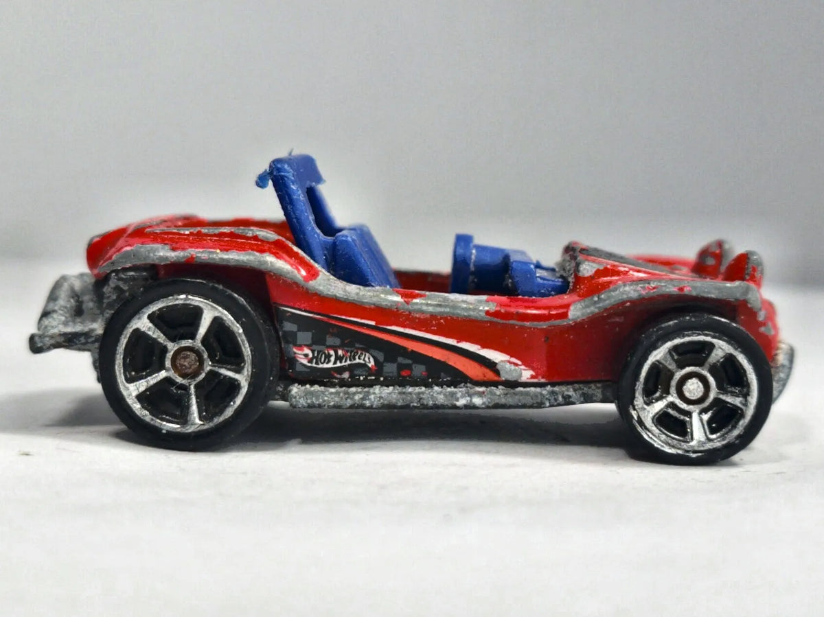 Meyers Manx HW Glow Wheels Hot Wheels 2002 Red 1:64 – zdjęcie 4