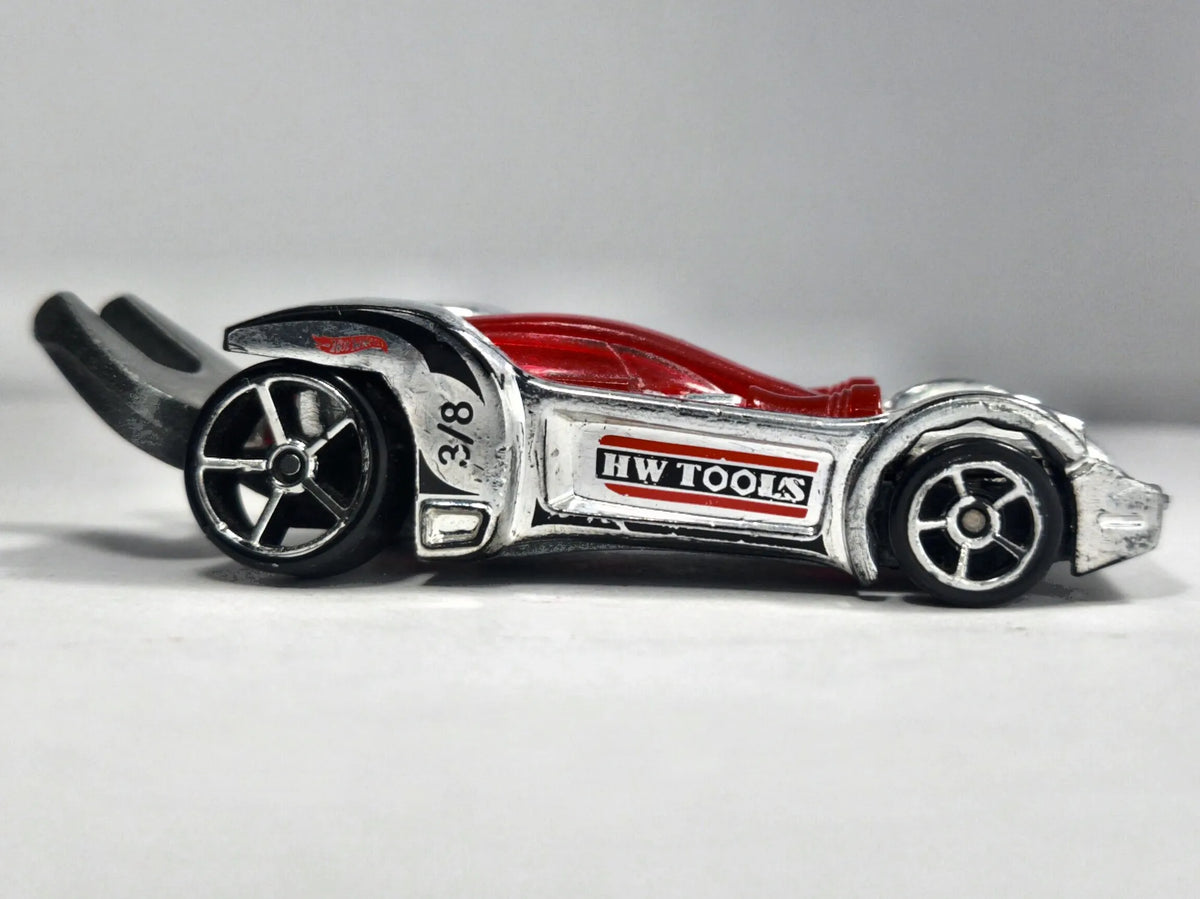 Tooligan HW Tools Hot Wheels 2009 Srebrny 1:64 – zdjęcie 4