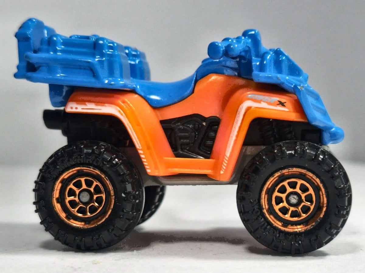 Sand Shredder Quad, Matchbox 2012, Niebieski, Pomarańcz, Die cast, Resoraki – zdjęcie 4