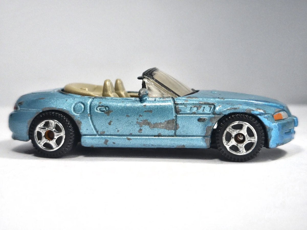 BMW Z3 CABRIO, OPEN TOP CAR RARE, Die cast MB 38, Niebieski, 1:60, Resoraki – zdjęcie 4
