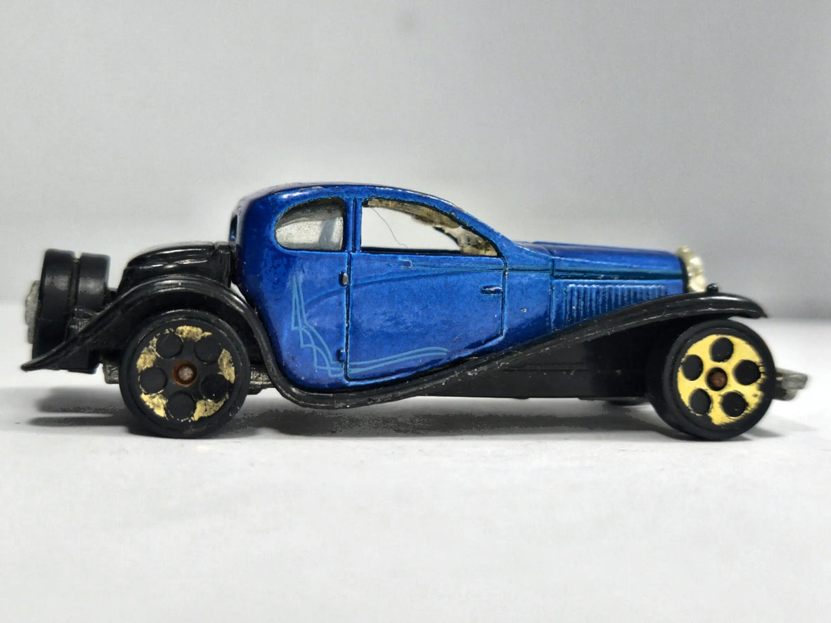 '37 Bugatti Type 50 Hot Wheels 1980 1:64 Luzak Niebieski – zdjęcie 4