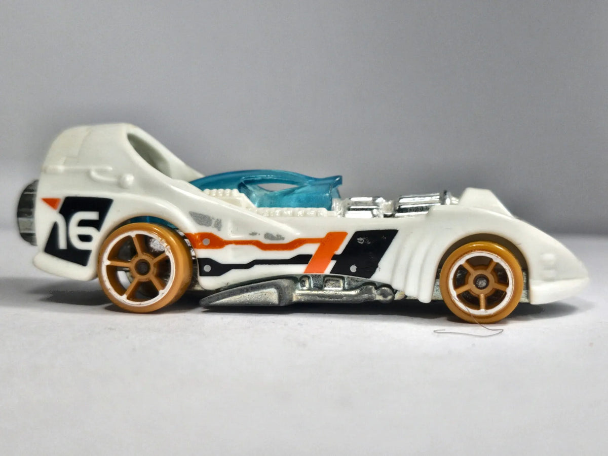 POWER ROCKET, Hot Wheels 2014, Die cast CDV46, Biały, 1:64, Resoraki – zdjęcie 4