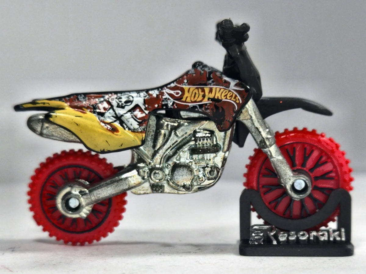 MOTOCYKL HW450F, Hot Wheels 2013, Die cast, Czarny, 1:64, Resoraki – zdjęcie 4