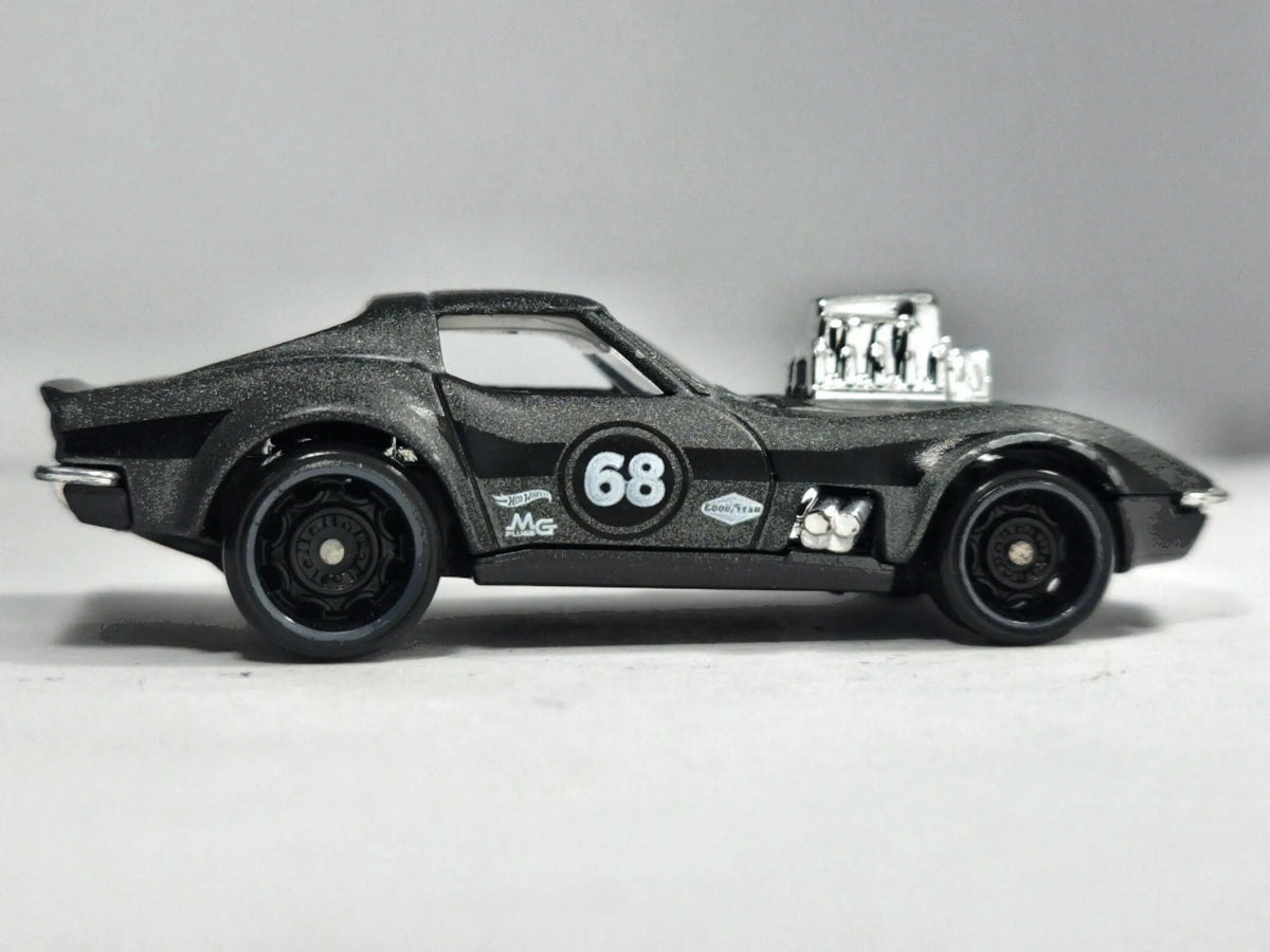 '68 Corvette Hot Wheels 2016 HW Screen Time 1:64 Luzak Czarny – zdjęcie 4