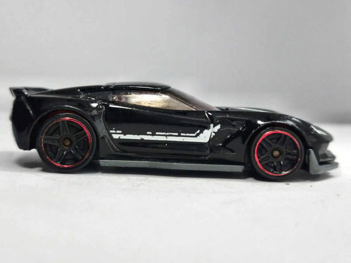 Corvette C7 Z06 Hot Wheels 2016 1:64 Luzak Czarny – zdjęcie 4
