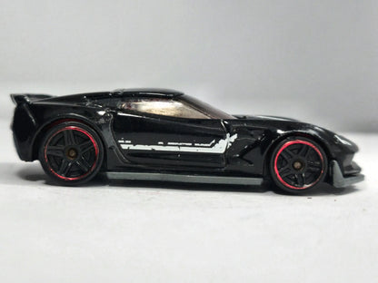 Corvette C7 Z06 Hot Wheels 2016 1:64 Luzak Czarny – zdjęcie 4