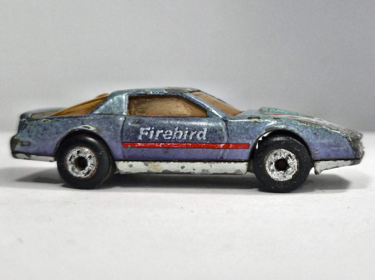 PONTIAC FIREBIRD SE, Matchbox 1982, Die cast, Szaroniebieski 1:64, Resoraki – zdjęcie 4