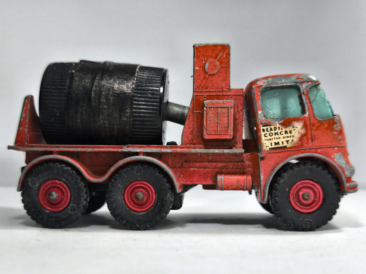 READY-MIX CONCRETE TRUCK Matchbox '60 Czerwony 1:43 Made in England – zdjęcie 4